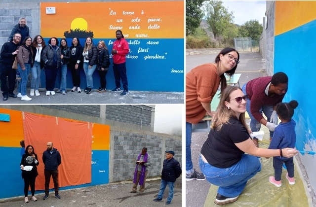 SAI Santa Domenica Vittoria: inaugurato il Murales: “Tracce sul Mare: Memoria, Speranza, Colori” realizzato da Letizia Spartà e dall'equipe