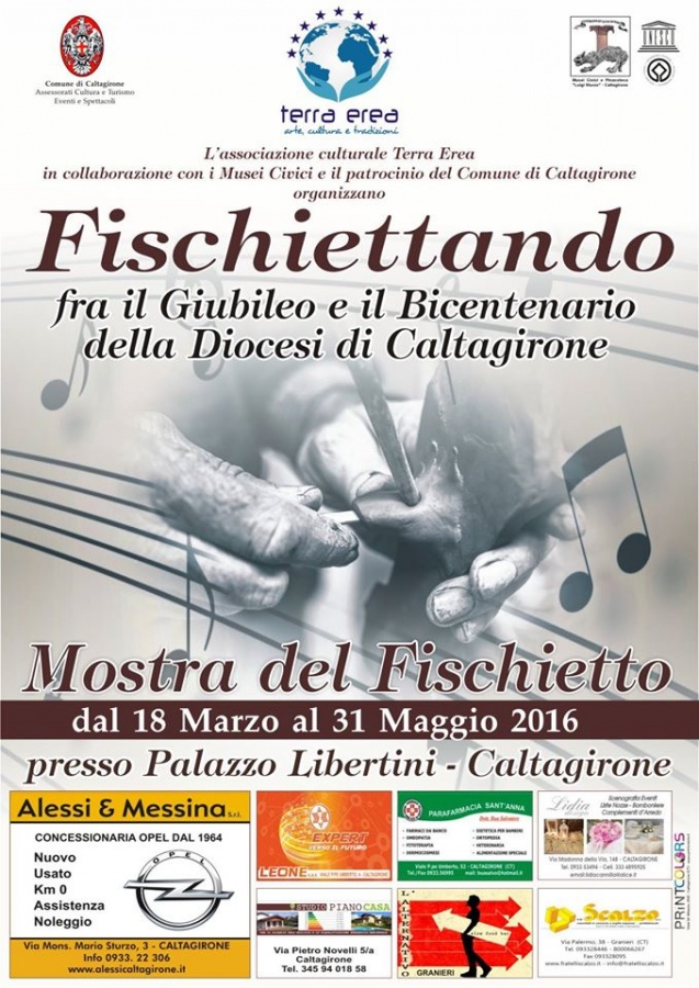 Fino al 5 giugno, visitabile la mostra “Fischiettando fra il Giubileo e il Bicentenario della Diocesi di Caltagirone”