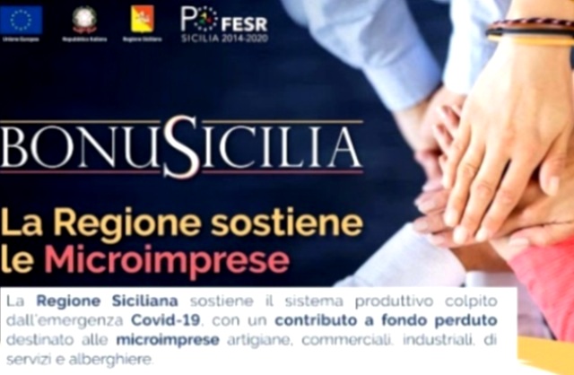 BonuSicilia: la Regione Siciliana sostiene le microimprese colpite da emergenza Covid-19