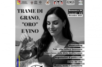 Al Museo“Hoffmann”diCaltagirone, “Trame di grano, ‘oro’ e vino”, in programma domenica 28 e lunedì 29 dicembre, palcoscenico d’eccellenza per l’agroalimentare siciliano