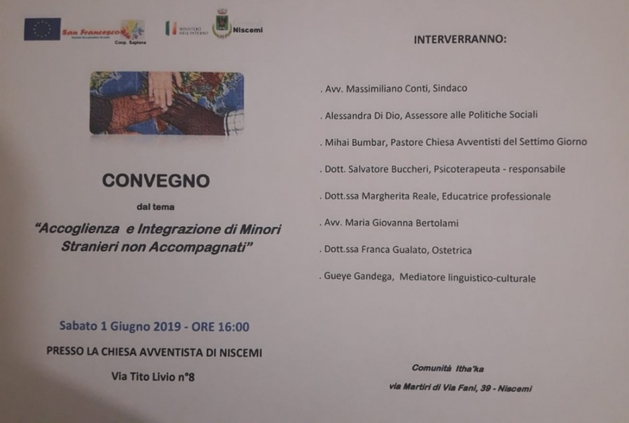 Niscemi, Convegno:"Accoglienza e integrazione di minori Stranieri Non Accompagnati"