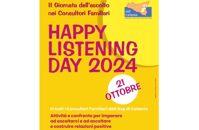 ASP Catania. II^ Giornata dell’Ascolto nei Consultori familiari, con l'Happy listening 