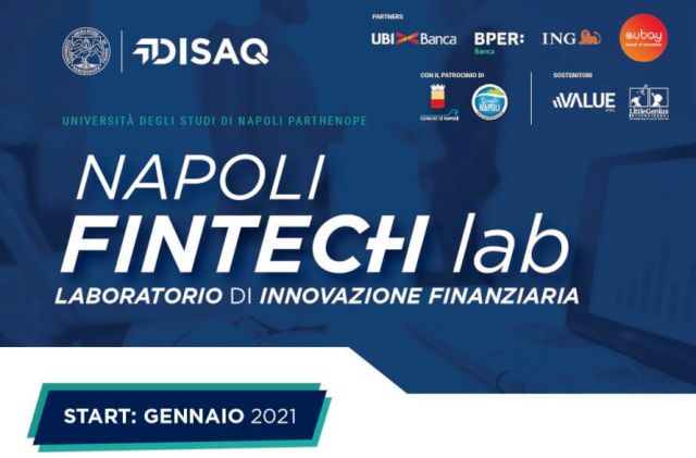 Napoli Fintech Lab - Laboratorio di innovazione finanziaria, progetto Dipartimento di Studi Aziendali e Quantitativi Università Studi Napoli ‘Parthenope’