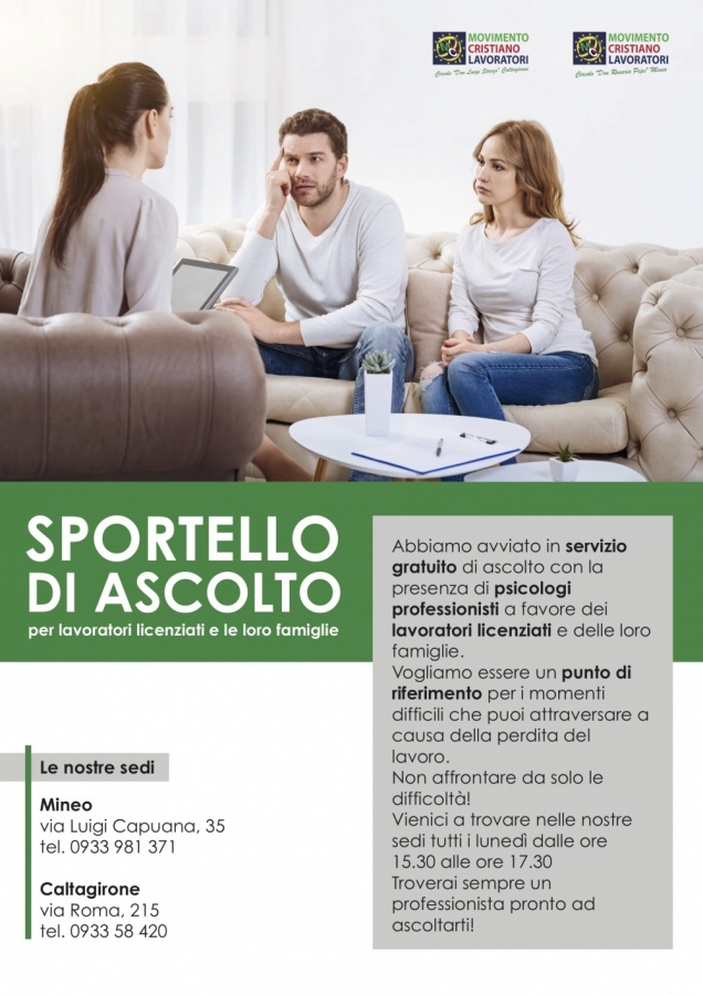 Caltagirone e Mineo, apre lo sportello di ascolto per i lavoratori licenziati 