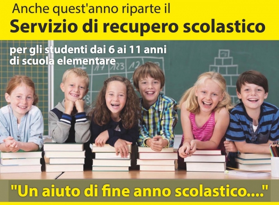 Riparte il Servizio di recupero scolastico per gli studenti delle primarie