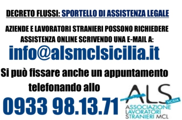 Decreto flussi, priorità all'esame delle domande presentate tramite le organizzazioni professionali