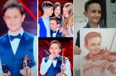 Niscemi. Il piccolo cantante e violinista Francesco Maugeri promosso in finale a The Voice kids di Rai 1