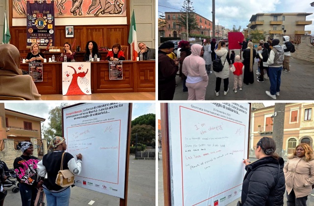 La comunità di Vizzini e i beneficiari dei progetti SAI di Vizzini (Appartamenti) e di Mineo (MSNA) si uniscono contro la violenza sulle donne