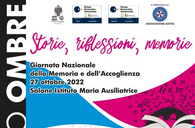 “Non siamo ombre: storie, riflessioni, memorie”: giovedì 27 ottobre, Istituto “Maria Ausiliatrice”, Giornata della memoria e dell'accoglienza