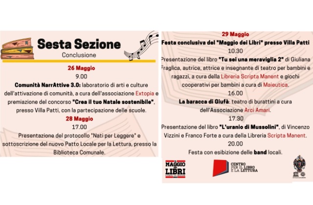 “Maggio dei Libri”: appuntamenti a Caltagirone, giovedì 26, sabato 28 e domenica 29 maggio