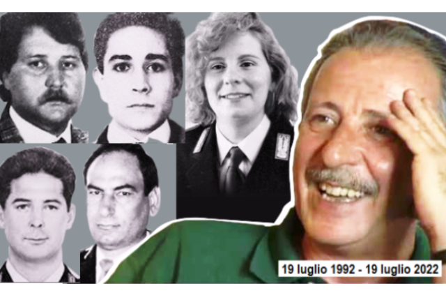 Palermo, 19 luglio 1992, via D’Amelio, il giudice Paolo Borsellino fu ucciso dalla mafia. Con lui, morirono anche i cinque agenti della scorta