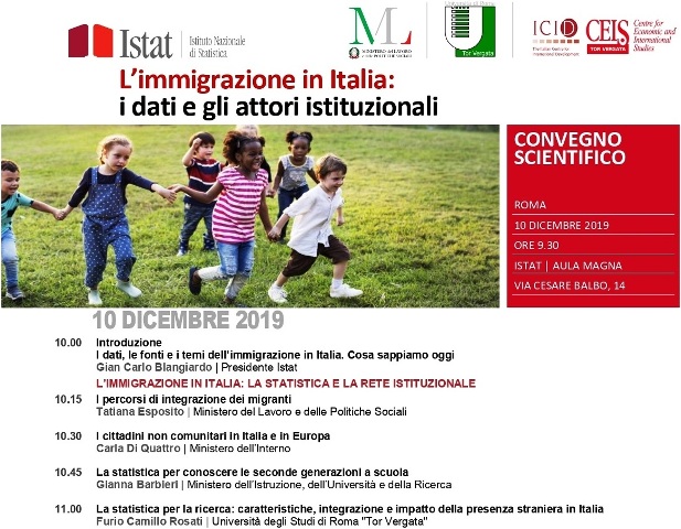 Convegno a Roma, il 10 dicembre, all'Istat su iniziative e percorsi praticati dalle associazioni che operano a favore dei migranti