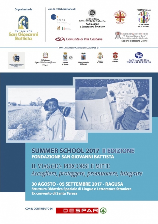 Seconda edizione Summer School 2017 organizzata dalla Fondazione San Giovanni Battista di Ragusa