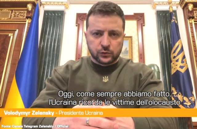 SAI “Appartamenti Caltagirone ampliamento 2 Ucraini”. Per il "Giorno della memoria e dell'Olocausto" gli ospiti ucraini hanno ascoltato il discorso del loro Presidente Zelensky 