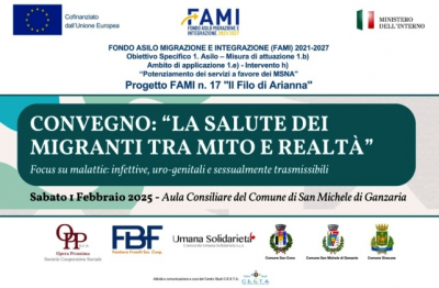 Convegno: "La salute dei migranti tra mito e realtà", Sabato 1 febbraio, nell’Aula Consiliare del Comune di San Michele di Ganzaria