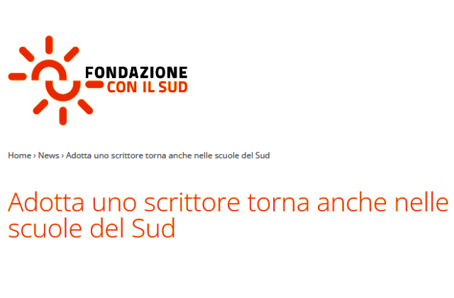 Adotta uno scrittore torna anche nelle scuole della Sicilia. La scrittrice Marzia Sabella (Sellerio) sarà "adottata" dal Liceo Scientifico 'Leonardo' di Agrigento: 11 febbraio, 15 marzo e 18 aprile        