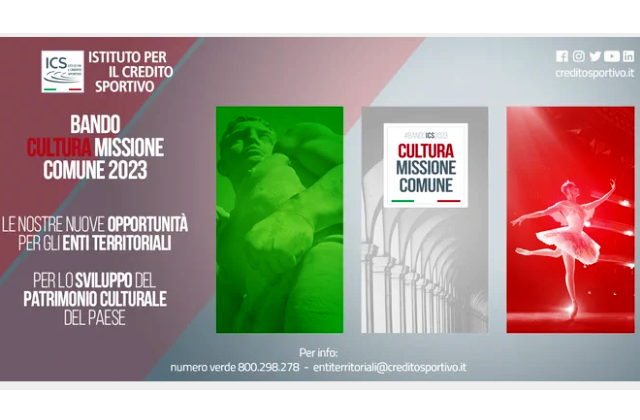 Patrimonio culturale. Al via bando “Cultura Missione Comune 2023” promosso dall’ICS in collaborazione con Anci