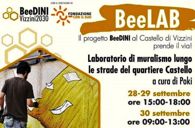 Progetto “BeeDINI” al Castello di Vizzini. Tre giorni di murales coi migranti del SAI “Vizzini Appartamenti” e “Vizzini MSNA” di Mineo