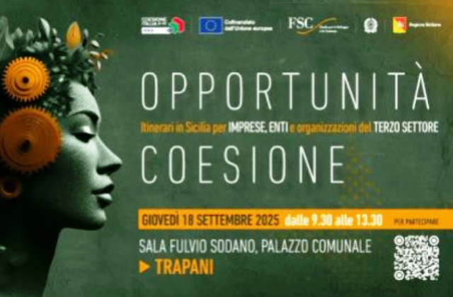 Fondi europei e nazionali, l'iniziativa "Opportunità Coesione" fa tappa a Trapani