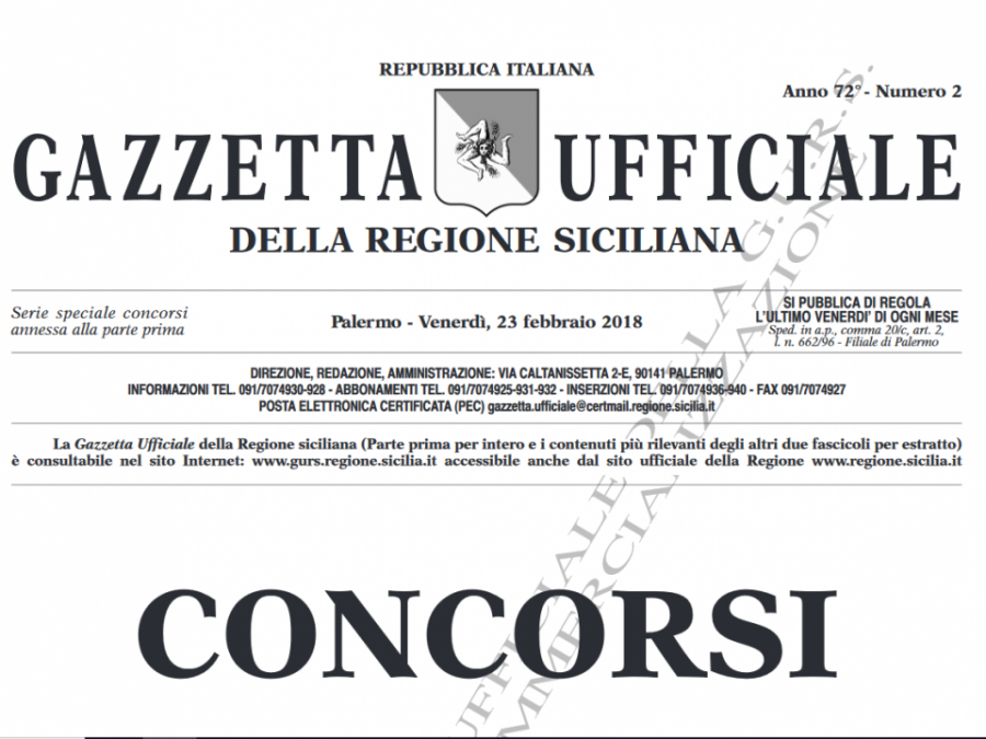 Regione, Concorsi Sicilia