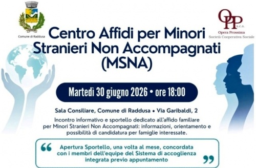 Raddusa. Oggi incontro sull’affido familiare dei Minori Stranieri Non Accompagnati