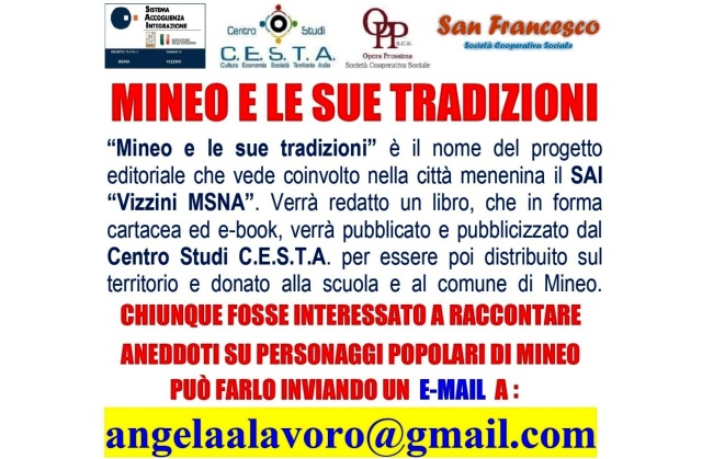 “Mineo e le sue tradizioni”. Un laboratorio per non dimenticare il prezioso patrimonio. Coinvolti cittadini e i beneficiari del SAI "Vizzini MSNA"