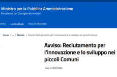 Avviso: Reclutamento per l’innovazione e lo sviluppo nei piccoli Comuni