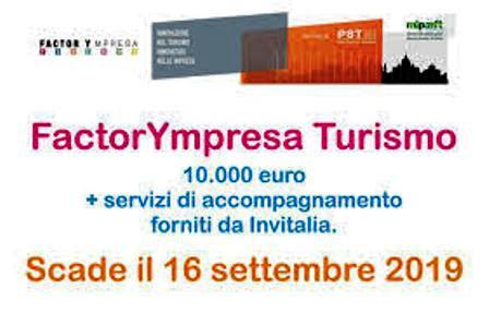 "FACTORYMPRESA TURISMO", PROGETTO PROMOSSO DAL MIPAAFT PER UN TURISMO “ACCESSIBILE”. I PROGETTI VANNO INVIATI A "INVITALIA", ENTRO LE ORE 10.00 DI LUNEDÌ 16 SETTEMBRE 2019. AI VINCITORI 10 MILA EURO.