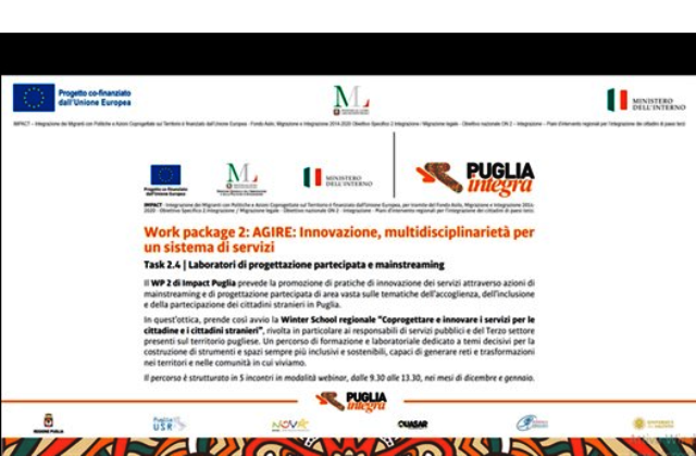 IMPACT : fare rete sul territorio per lavorare sulla visione di comunità. Lo scorso 23 gennaio si è tenuto un seminario interregionale che ha coinvolto Puglia, Calabria e Sicilia