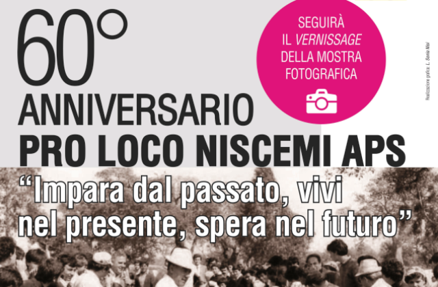 Niscemi. 60° Anniversario della Pro Loco. Si celebra domani, domenica 23 aprile