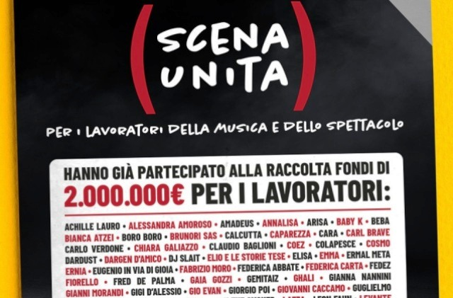 SCENA UNITA – Per lavoratori di musica e spettacolo. Attivo bando emergenza per assegnare contributi a fondo perduto