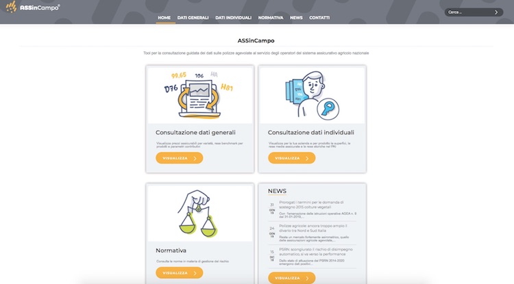 "AssInCampo" app per consultare i dati del sistema Sian dell’Agea