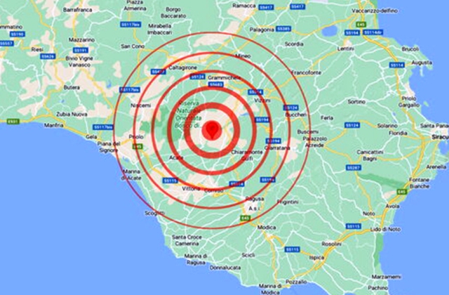 Terremoto di magnitudo 4.1 con epicentro a Mazzarrone. C'è stata tanta paura, ma non ci sono stati feriti e danni