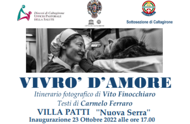  Unitalsi. “Vivrò d’amore”: oggi, domenica 23, a Villa Patti, un volume e una mostra fotografica di Vito Finocchiaro su disabilità e malattia