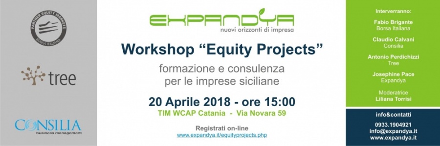 "EQUITY PROJECTS WORKSHOP"- Formazione e consulenza per le imprese siciliane